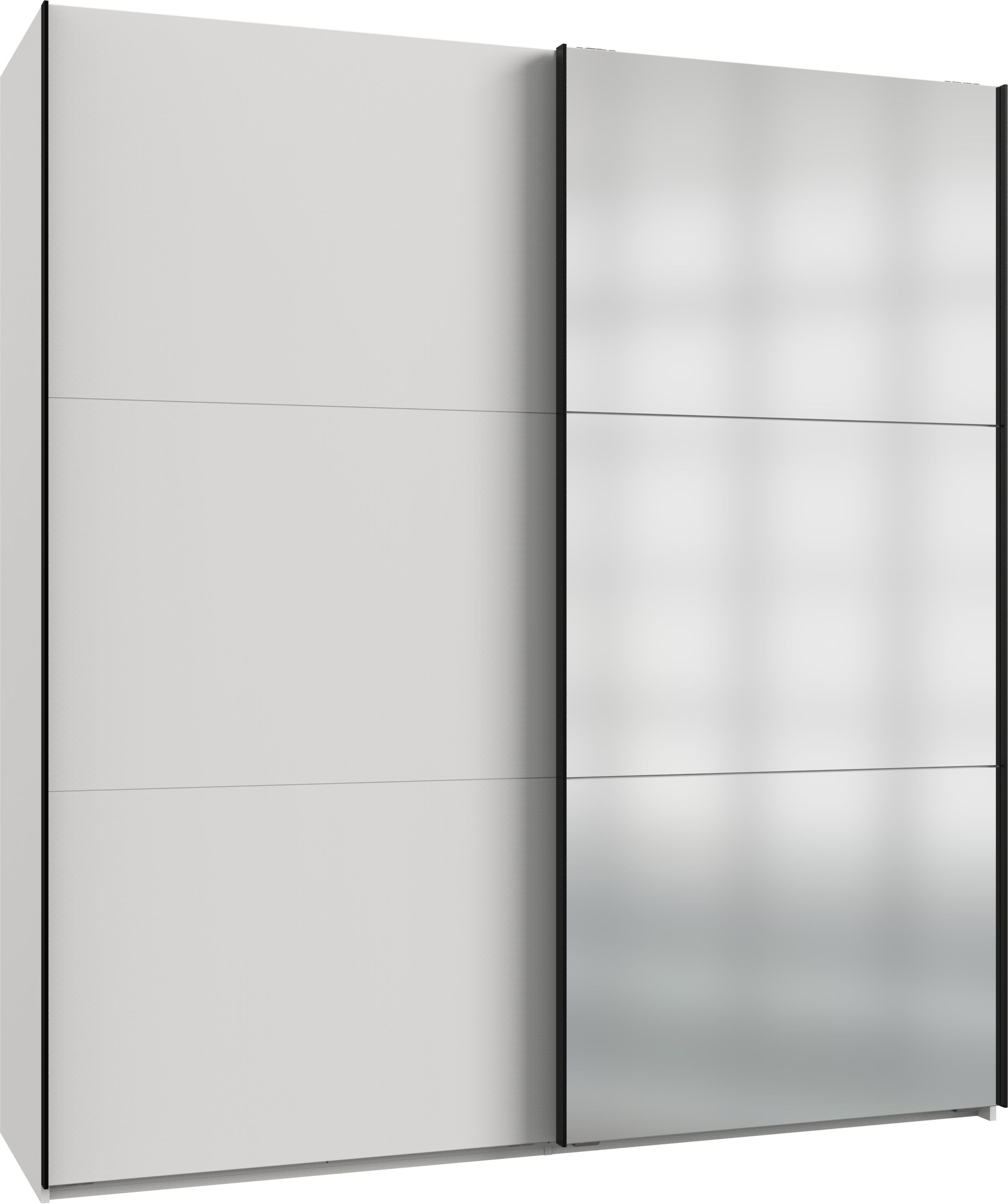 VASAGLE Kailyn Collection Badkamerkast met spiegeldeuren, wandopbergkast, open vak, verstelbare planken, 16,5 x 70 x 75 cm, wolkenwit BBK129W01